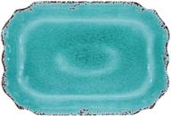 gourmet crackle melamine rectangle turquoise логотип