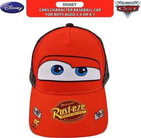 img 2 attached to 🏎️ Authentic Disney Cars Lightning McQueen Piston Cup Cotton Baseball Cap for Boys