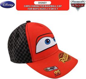 img 3 attached to 🏎️ Authentic Disney Cars Lightning McQueen Piston Cup Cotton Baseball Cap for Boys