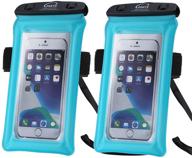 📱 pshyx tpu waterproof cell phone pouch floating, dry bag for phone, universal waterproof phone case with arm band and lanyard for iphone 12 11 pro max xr 8plus samsung galaxy s20 s20+" (light blue, 2pack) - enhanced seo-ready product title logo