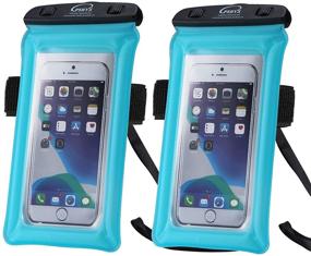 img 4 attached to 📱 PSHYX TPU Waterproof Cell Phone Pouch Floating, Dry Bag for Phone, Universal Waterproof Phone Case with Arm Band and Lanyard for iPhone 12 11 Pro Max xr 8Plus Samsung Galaxy S20 S20+" (Light Blue, 2Pack) - Enhanced SEO-ready Product Title