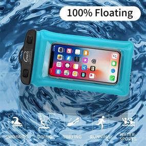 img 3 attached to 📱 PSHYX TPU Waterproof Cell Phone Pouch Floating, Dry Bag for Phone, Universal Waterproof Phone Case with Arm Band and Lanyard for iPhone 12 11 Pro Max xr 8Plus Samsung Galaxy S20 S20+" (Light Blue, 2Pack) - Enhanced SEO-ready Product Title