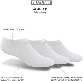 img 3 attached to 🧦 Top-Quality adidas Women's Cushioned No Show Socks - 3-Pack: Ultimate Comfort and Durability