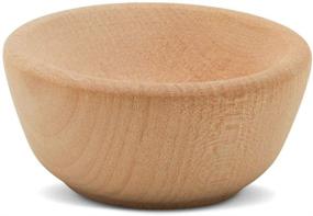 img 2 attached to 🔘 Set of 12 Unfinished 2-1/2 inch Wooden Craft Bowls - Perfect for Crafts, Sorting, Artisan Boards, Spice/Nuts/Condiment Bowls - by Woodpeckers