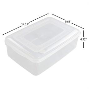 img 3 attached to 🗂️ Organize with Utiao Clear Plastic Bin with Lid: 11 Quart Container Bins, 2 Packs