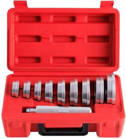 img 4 attached to 🔧 Orion Motor Tech 10pcs Bearing Race and Seal Bushing Driver Install Set with Carrying Case - 9 Discs Collar Axle Housing - Master/Universal Aluminum Bush Drive Seal Kit for Automotive Wheel Bearings