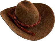 🤠 12 pack mini cowboy hat western wedding decorations favor brown 3-inch logo