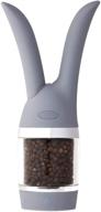 🧂 kamenstein easy grip 8-inch gray pepper grinder - convenient half fill design logo