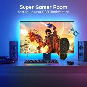 img 1 attached to 📺 Govee TV LED Backlight - RGB LED Lights with Remote, Music Sync - 10ft TV Lights for 46-60 inch TVs, 32 Colors & Multiple Scene Modes - USB Powered