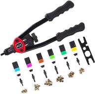 🔧 high performance rzx 13-inch rivet nut tool with thread hand riveter kit - includes m5, m6, m8 rivnuts and sae 10-24, 1/4-20, & 5/16-18 sizes (60pc) logo