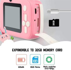 img 3 attached to 📸 Etpark Kids Camera for Girls Toys 1080P HD Dual Lens, Toddler Toys Video Recorder 2 Inch, Children Digital Cameras Birthday for Age 3-10 Year Girls Boys with 32GB SD Card - Pink
