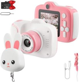 img 4 attached to 📸 Etpark Kids Camera for Girls Toys 1080P HD Dual Lens, Toddler Toys Video Recorder 2 Inch, Children Digital Cameras Birthday for Age 3-10 Year Girls Boys with 32GB SD Card - Pink