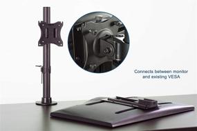 img 1 attached to ⬆️ VIVO Height Adjustable VESA Adapter: Enhance Your Monitor Setup with this Black Stand-VAD3 Bracket Kit for 13-27 inch Screens