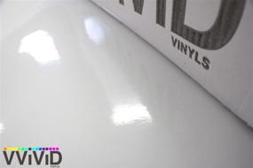 img 1 attached to Улучшенная белая глянцевая виниловая обертка VViViD с передовой технологией освобождения воздуха (3 фута х 5 футов)