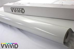 img 2 attached to Улучшенная белая глянцевая виниловая обертка VViViD с передовой технологией освобождения воздуха (3 фута х 5 футов)