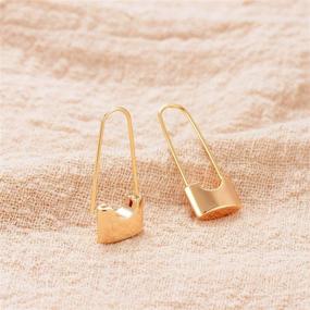 img 1 attached to 🔗 MEVECCO 14K Gold Plated Tiny Cross Hoop Earrings, Dainty Minimalist Faith Dangle Huggie Earrings for Women & Girls, Simple Jewelry Gift