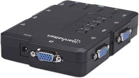 img 1 attached to Enhanced MANHATTAN 4 Port KVM Switch – USB Support with Audio & Microphone Functionality – Optimize Multimedia System Management on Computer & PC – Model 151269