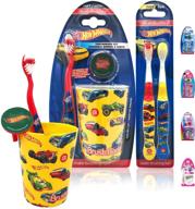 🦷 счастливое чистящее время: премиальный набор детской зубной щетки с максимально мягкими щетинками, ручной щеткой, крышкой-защитой, раструбным стаканчиком, дополнительными щетками. логотип
