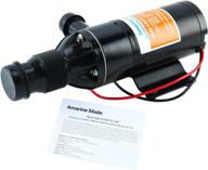 💩 amarine made 12v 12 gpm macerator waste water pump with new anti-clog feature for rv, marine, trailer toilet, sewer - self priming логотип