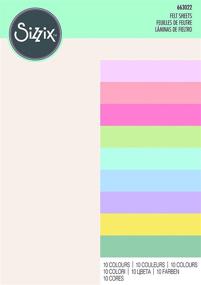 img 2 attached to Sizzix Pastel Felt Sheets 663022, Assorted Colors, Pack of 10, Size: 10 inches