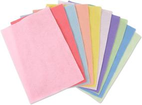 img 3 attached to Sizzix Pastel Felt Sheets 663022, Assorted Colors, Pack of 10, Size: 10 inches