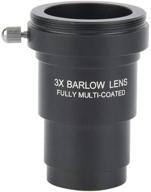 🔭 enhance your telescope's viewing power with the 1.25-inch 3x barlow lens: fully black multi coated with m42x0.75mm thread for standard telescope eyepiece astronomy logo