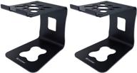 🔊 enhance your sound experience with knox gear aluminum bookshelf speaker stands - black (pair) logo