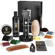 🧔 the beard club: pt45 premium beard care gift kit - cordless trimmer, straight edge razor, shampoo, brush, comb, sandalwood balm logo