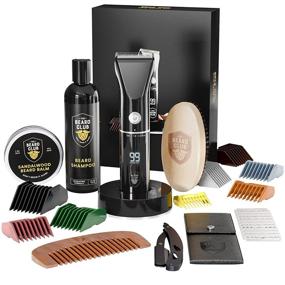 img 4 attached to 🧔 The Beard Club: PT45 Premium Beard Care Gift Kit - Cordless Trimmer, Straight Edge Razor, Shampoo, Brush, Comb, Sandalwood Balm