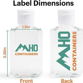 img 2 attached to MHO Containers - Refillable Flip-Top Bottles (2oz/60ml) - Clear, BPA-Free & Paraben-Free - Set of 6