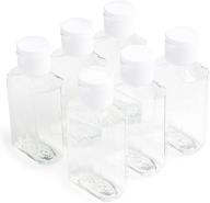 mho containers - refillable flip-top bottles (2oz/60ml) - clear, bpa-free & paraben-free - set of 6 logo