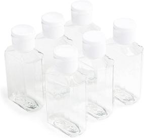 img 4 attached to MHO Containers - Refillable Flip-Top Bottles (2oz/60ml) - Clear, BPA-Free & Paraben-Free - Set of 6