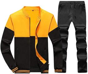 img 4 attached to 👕 Tebreux Tracksuit Sweatsuit Sweatpants: Ultimate Men's Clothing with Full Zip Feature