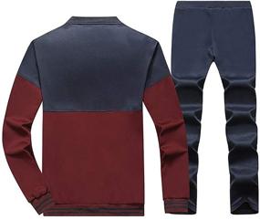 img 2 attached to 👕 Tebreux Tracksuit Sweatsuit Sweatpants: Ultimate Men's Clothing with Full Zip Feature