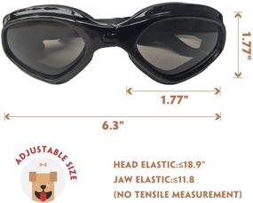 img 1 attached to 🐶 Stylish Dog Sunglasses - Petleso Pet Goggles for UV Protection, Waterproof, Windproof, Anti-Fog Eye Care