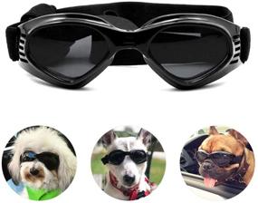 img 4 attached to 🐶 Stylish Dog Sunglasses - Petleso Pet Goggles for UV Protection, Waterproof, Windproof, Anti-Fog Eye Care