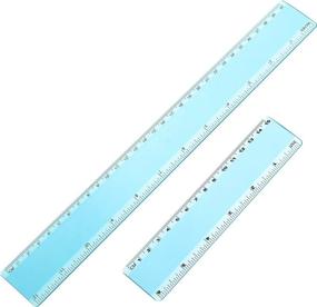 img 4 attached to 📏 Plastic Straight Ruler Set - EBoot 12 Inches and 6 Inches Plastic Measuring Tool