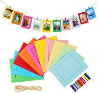 🖼️ lejhome paper picture frames for 4x6in photo, 30pcs back to school decoration photo frames - multi color 30 clothespins hanging photo display frames with 3 ropes for home, school, and office decor логотип