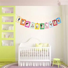 img 2 attached to 🖼️ LEJHOME Paper Picture Frames for 4x6in Photo, 30pcs Back to School Decoration Photo Frames - Multi Color 30 Clothespins Hanging Photo Display Frames with 3 Ropes for Home, School, and Office Decor