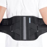 🏋️ timtakbo lumbar support brace - effective lower back pain relief belt for men and women, includes lumbar pad, ideal for lifting at work and scoliosis pain, l/xl size 30”-37”, black логотип