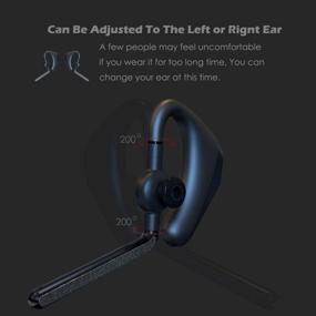 img 3 attached to 🎧 Bluetooth Headset 5.0 with Boom Mic - HD Voice CVC 8.0 Noise Cancel, 15H Talktime - Best Wireless Earpiece Earbuds for Trucker Drivers, Office Business