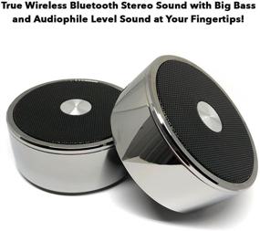 img 3 attached to 🔊 Беспроводные колонки True Wireless: Идеальная переносная TWS мини-стерео колонка Dual Set с мощным басом для Apple iPhone, Android, Samsung Galaxy, планшетов, ноутбуков и многого другого!