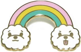 img 4 attached to 🌈 Noristudio Rainbow Bichon Enamel Pin with Vibrant Colors