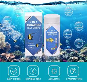 img 3 attached to 🐠 Comprehensive 7-Way Aquarium Test Strips: 100 Strips Testing Kit for pH, Alkalinity, Nitrite, Nitrate, Chlorine, Carbonate, and Hardness (KH & GH) in Freshwater, Saltwater, and Pond Fish Tanks