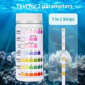 img 2 attached to 🐠 Comprehensive 7-Way Aquarium Test Strips: 100 Strips Testing Kit for pH, Alkalinity, Nitrite, Nitrate, Chlorine, Carbonate, and Hardness (KH & GH) in Freshwater, Saltwater, and Pond Fish Tanks