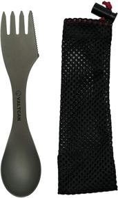 img 4 attached to 🍴 Valtcan Titanium 3-in-1 Food Shovel Spork: Fork, Spoon, and Knife Utensil