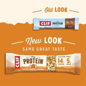 img 3 attached to 🍫 Clif Whey Protein Salted Caramel Cashew Bars - Gluten Free & Non-GMO - 1.98oz Complete Protein Snack (8 Count)