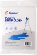 🌟 clear plastic drop cloth 9x12 ft - topsoon plastic tarp for painting, waterproof patio furniture cover logo