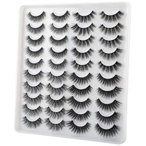 img 3 attached to 💕 JIMIRE False Eyelashes - 4 Styles Pack | Fluffy Volume Faux Mink Lashes - Set of 20 Pairs