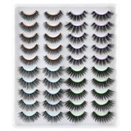 💕 jimire false eyelashes - 4 styles pack | fluffy volume faux mink lashes - set of 20 pairs logo